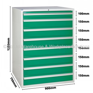 Euroslide Storage Cabinet 8 Drawer 1200mm